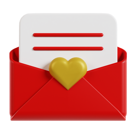 Love Letter  3D Icon