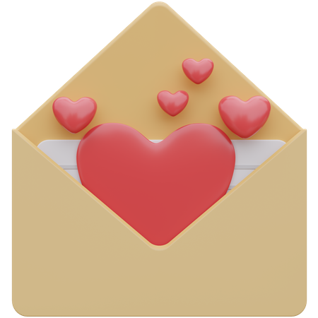 Love Letter  3D Icon