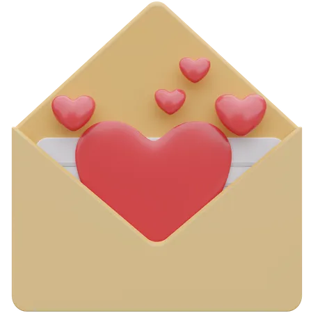 Love Letter  3D Icon