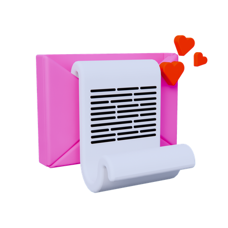 Love Letter  3D Icon