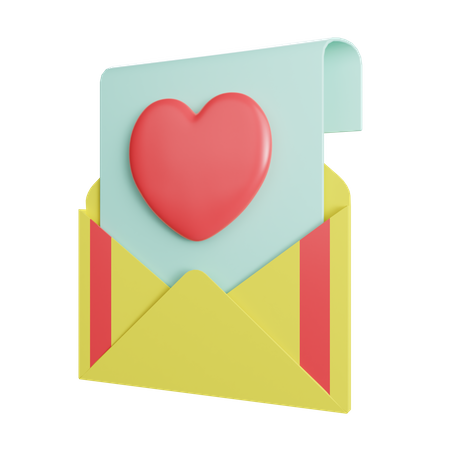 Love Letter  3D Icon
