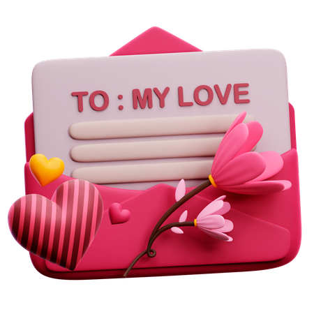 Love Letter  3D Icon