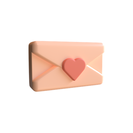 Love Letter  3D Illustration