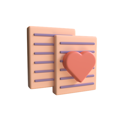 Love letter 3D Illustration