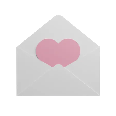 Love letter  3D Illustration