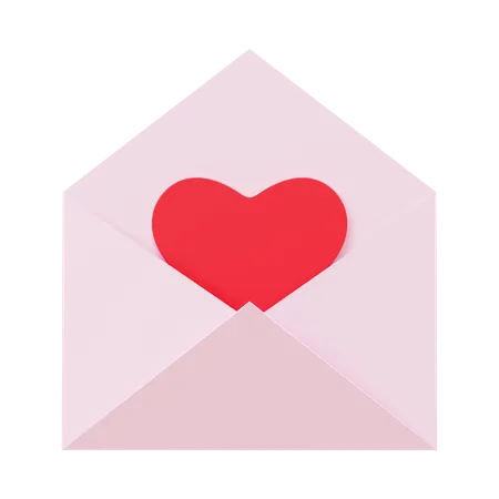 Valentine Envelope 3 D Render Element 3D Icon