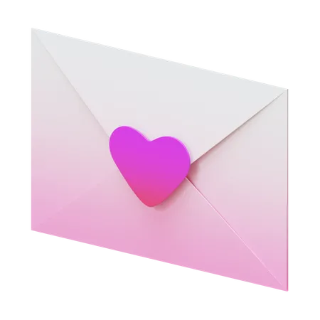 Valentine Love Letter Isometric 3 D Render Element Suitable For Valentines Day Theme 3D Icon