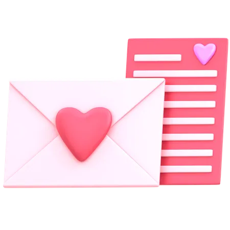 Lovely Valentines Day 3 D Icon Set About Love Letter 3D Icon