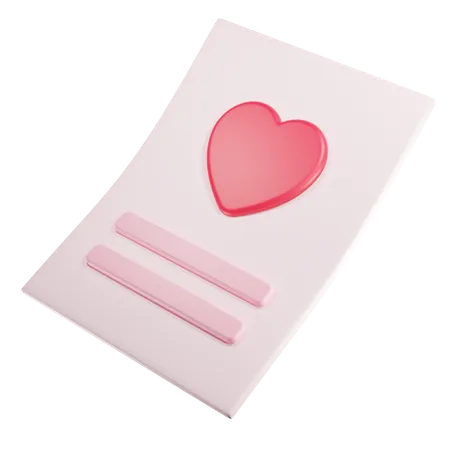 Love Letter Valentines 3D Icon