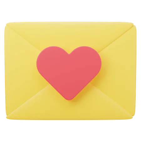 Love Letter 3 D Illustration 3D Icon