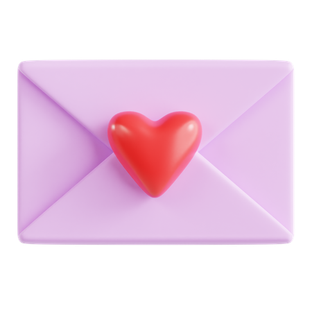 Love Letter Envelope  3D Icon