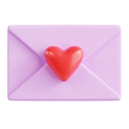 Love Letter Envelope  3D Icon