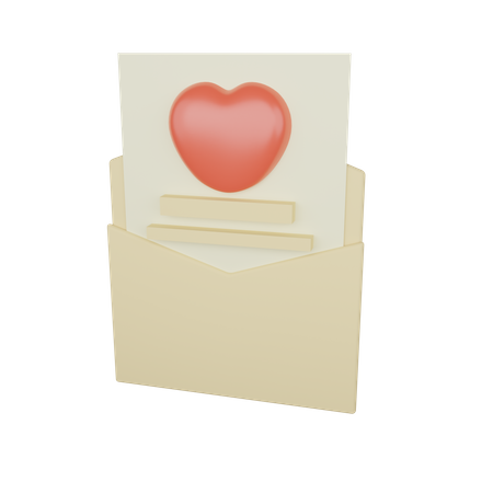 Love Letters  3D Illustration