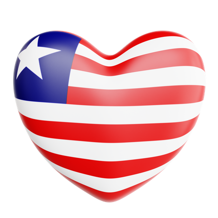 Love Liberia  3D Icon