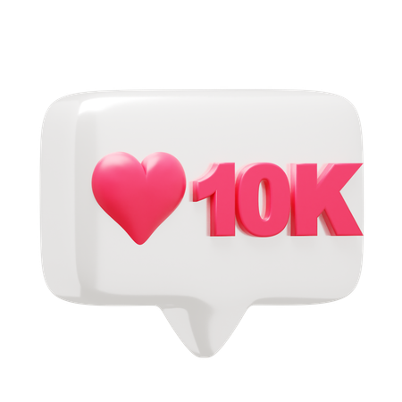 Love Like Bubble Notification  3D Icon