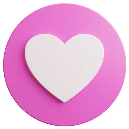 Love like button  3D Illustration