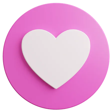 Love like button  3D Illustration