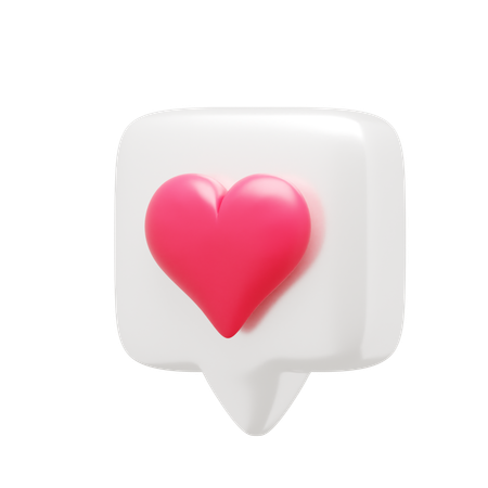 Love Like Notification  3D Icon