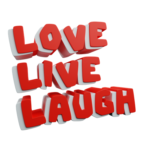 Love Live Laugh Sticker  3D Sticker