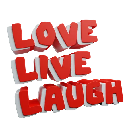 Love Live Laugh Sticker  3D Sticker