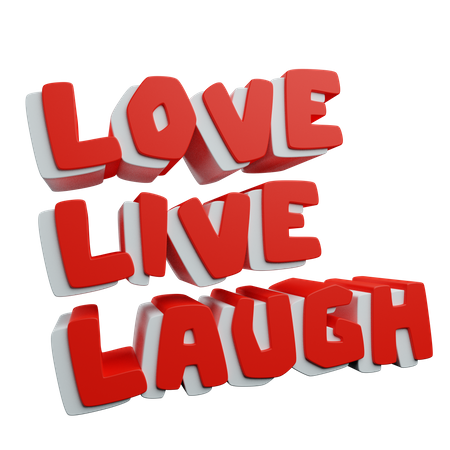 Love Live Laugh Sticker  3D Icon