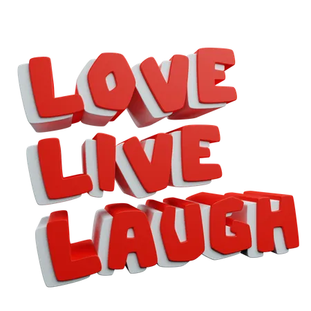 Love Live Laugh Sticker  3D Icon
