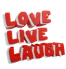 Love Live Laugh Sticker
