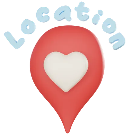 3 D Pin Location Heart Love Valentine Concept 3D Icon