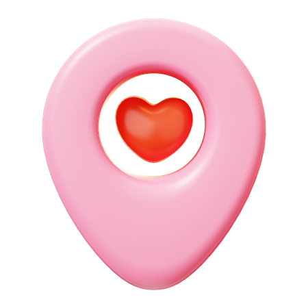 Love Location  3D Icon