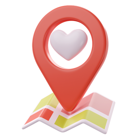 Love Location  3D Icon