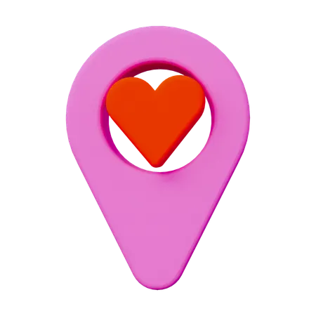 Love Location  3D Icon