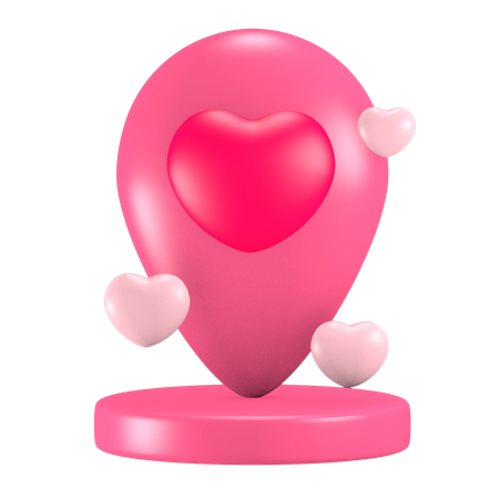 Love Location  3D Icon