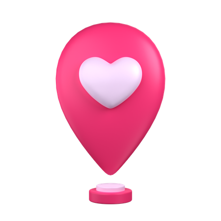 Love Location 3D Icon