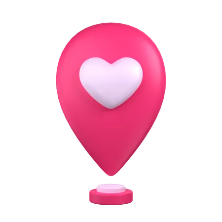 Love Location 3D Icon