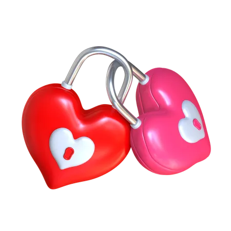 Love Lock 3 D Wedding Icon 3D Icon
