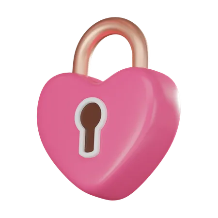 Locked Hearts Perfect Representation Of Romance And Emotional Connection Ideal For Valentines Day Projects 3 D Render Illustration 3D Icon