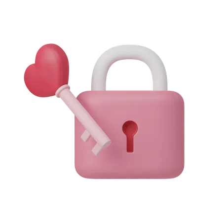 3 D Icon Love Lock Key Icon Set Of Valentines Day And Love Anniversary Valentines Day 3 D Illustration 3 D Element 3 D Rendering Graphic Elements Design Element Icon Design 3D Icon