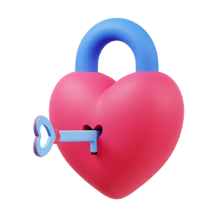 Love Lock  3D Illustration