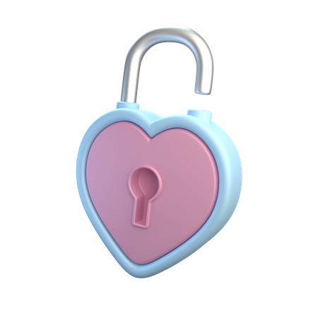 Love Lock  3D Illustration