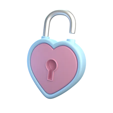 Love Lock  3D Illustration