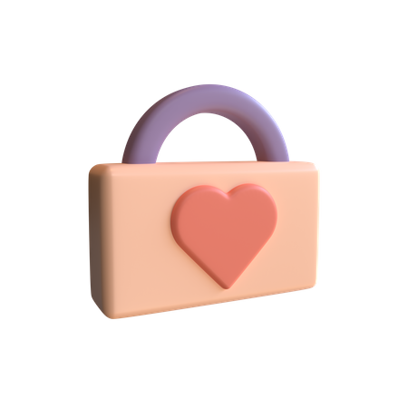 Love Lock 3D Illustration