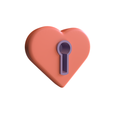 Love lock  3D Illustration