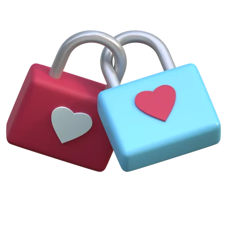 Love Lock Icon Valentine Day 3 D Illustration 3D Icon