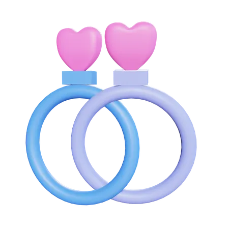 Love loyalty ring 3D Illustration