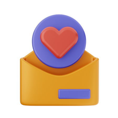 Love Mail  3D Icon