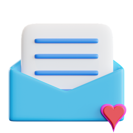 Love Mail  3D Icon