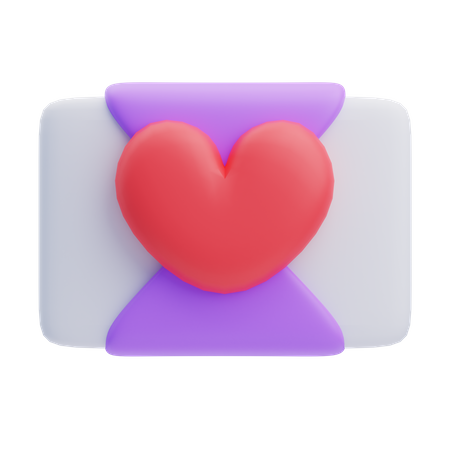 Love Mail  3D Icon