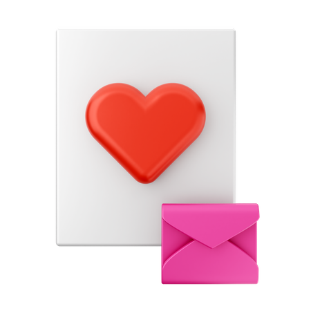 Love Mail  3D Icon