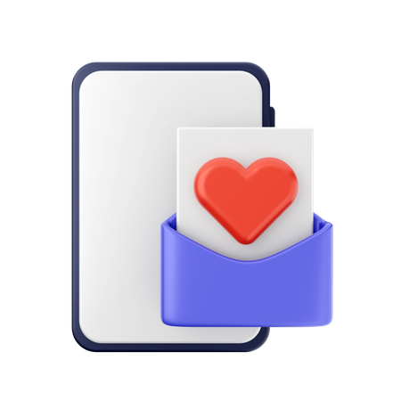 Love Mail  3D Icon