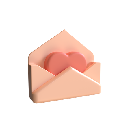 Love Mail  3D Illustration